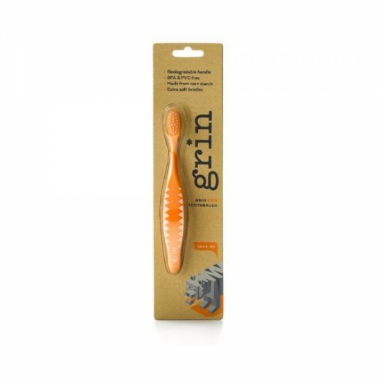 Grin Kids Biodegradable Toothbrush - Orange