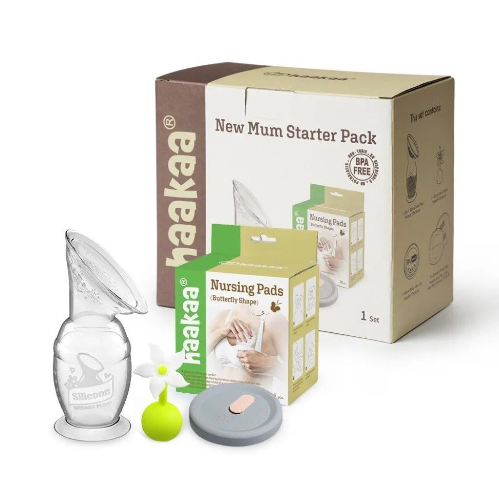 Haakaa New Mum Starter Pack - White Stopper (Generation 2 150ml Pump)