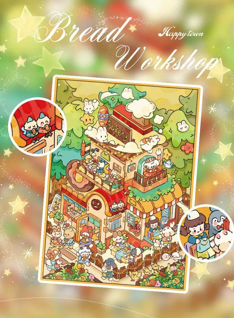 Happy Town Miniature Scenery PET Sticker Set, image 4