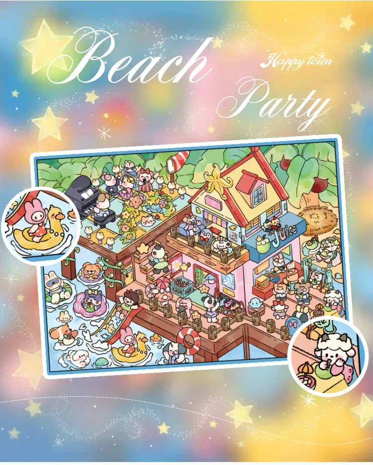 Happy Town Miniature Scenery PET Sticker Set, image 5