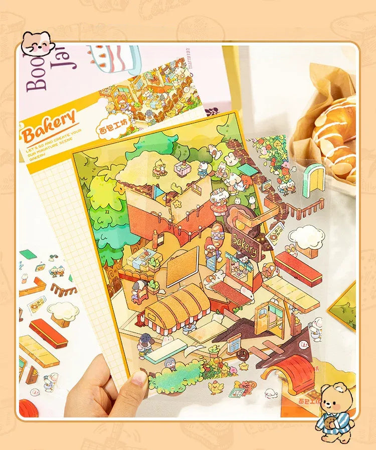 Happy Town Miniature Scenery PET Sticker Set, image 6
