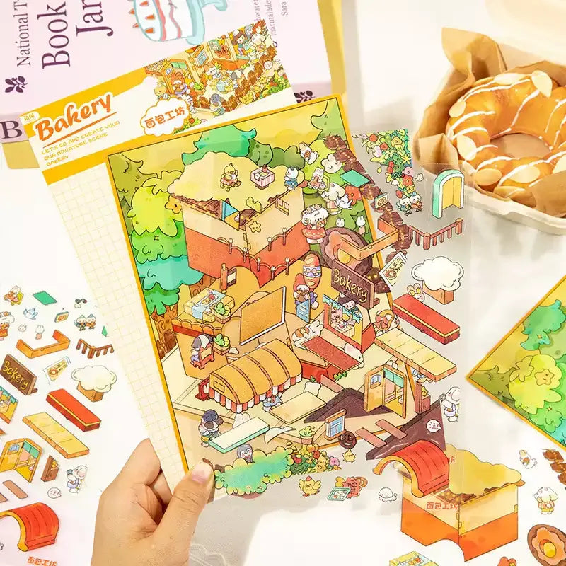 Happy Town Miniature Scenery PET Sticker Set, image 8
