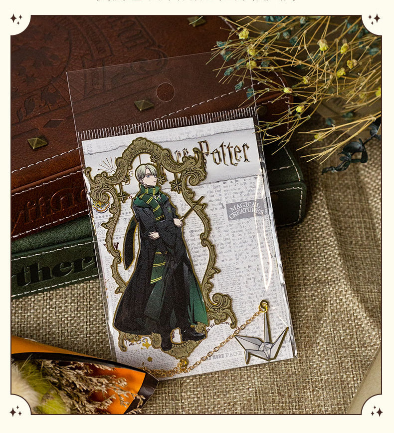 Harry Potter Floral Edge Design Engraved Metal Bookmark, image 6