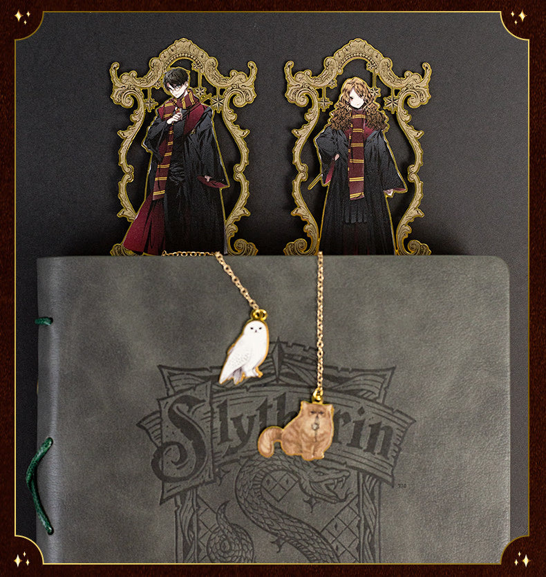 Harry Potter Floral Edge Design Engraved Metal Bookmark, image 7