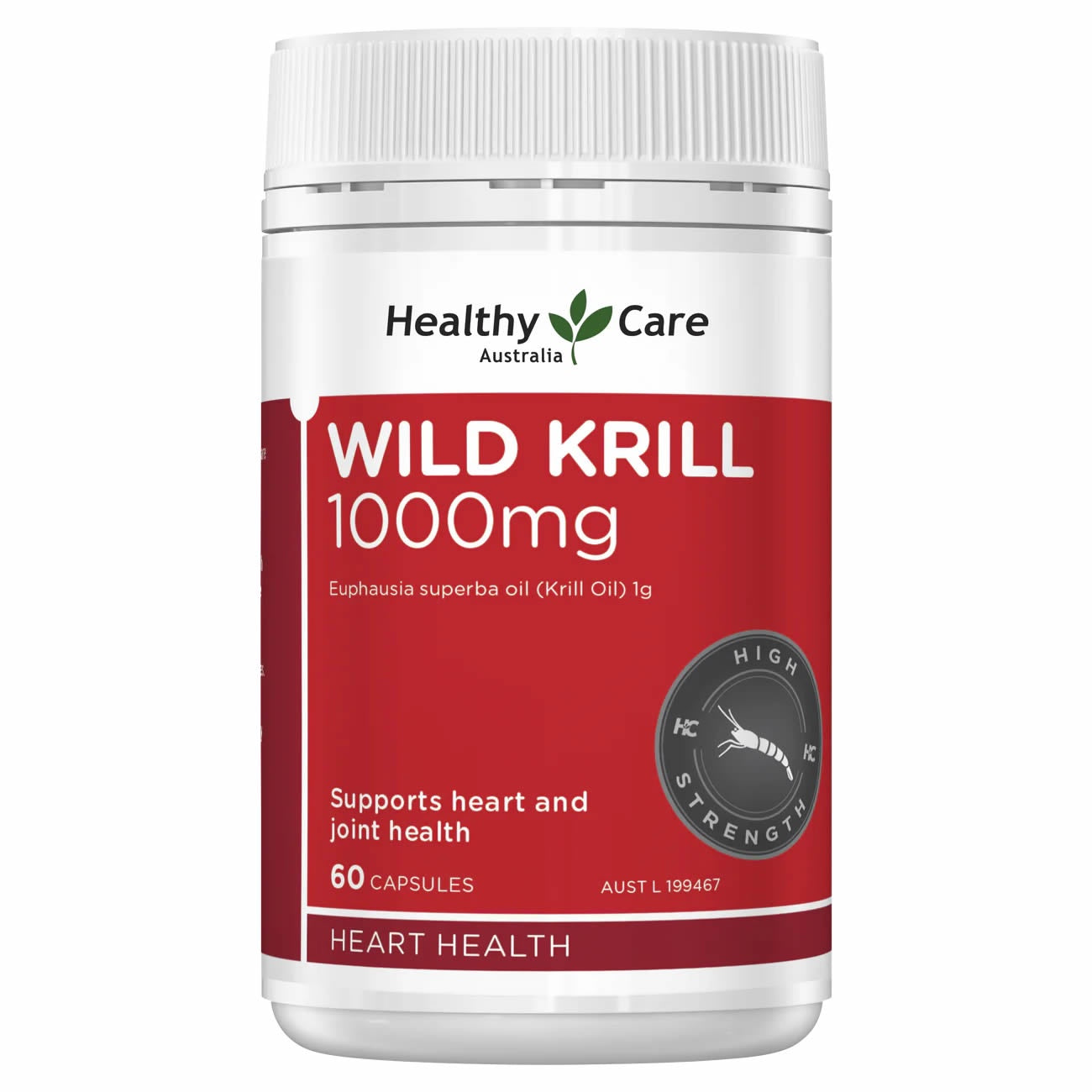 Healthy Care Wild Krill Oil 1000mg 60 Capsules