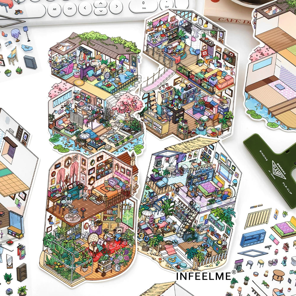 Infeel.Me 2.5D Deco Scene Sticker My Little House Series #11