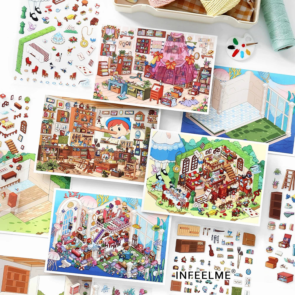 Infeel.Me 2.5D Deco Scene Sticker My Little House Series #16