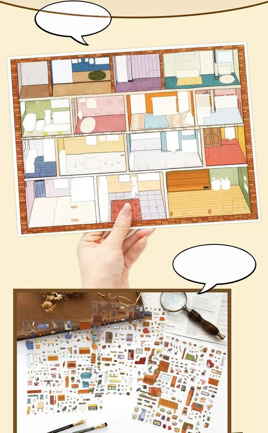 Infeel.Me 2.5D Deco Scene Sticker My Little House Series #28, image 15