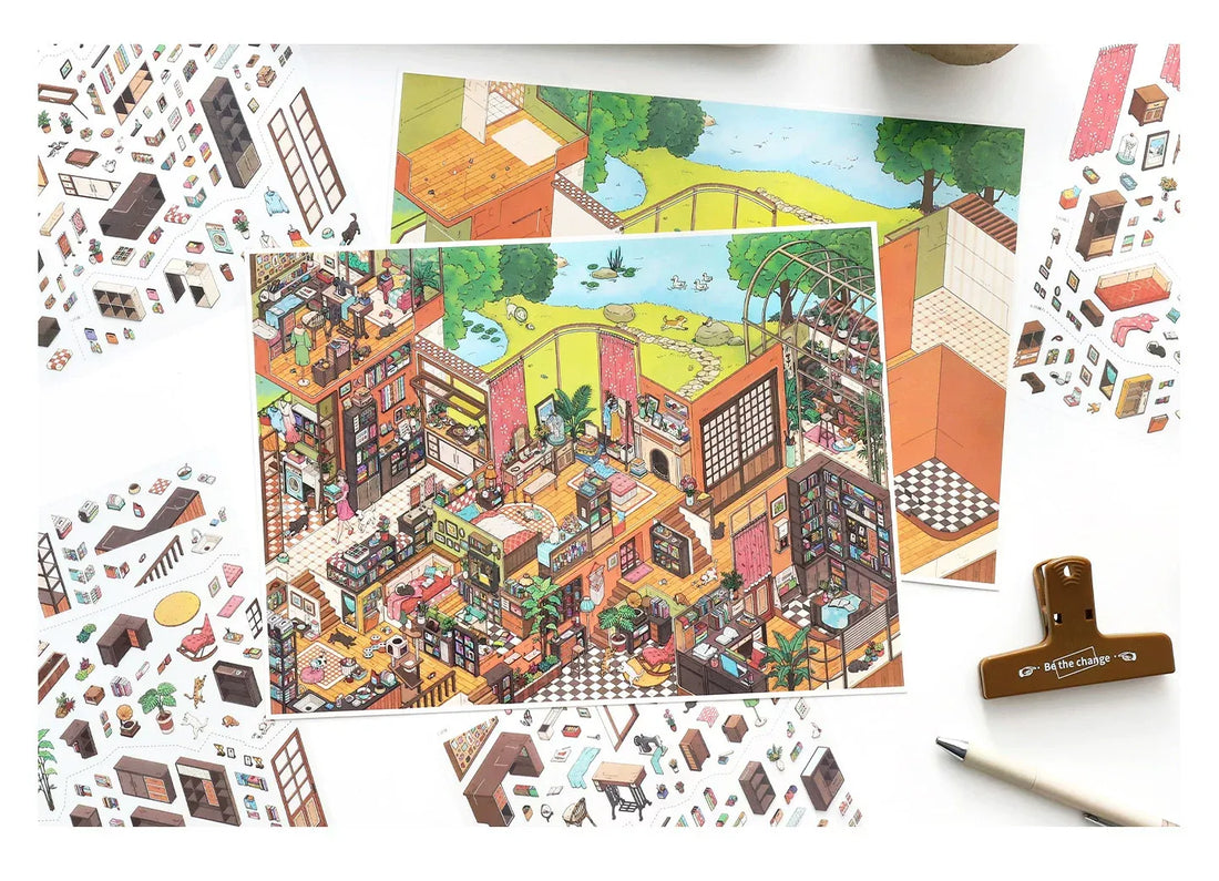 Infeel.Me 2.5D Deco Scene Sticker My Little House Series #38, image 13