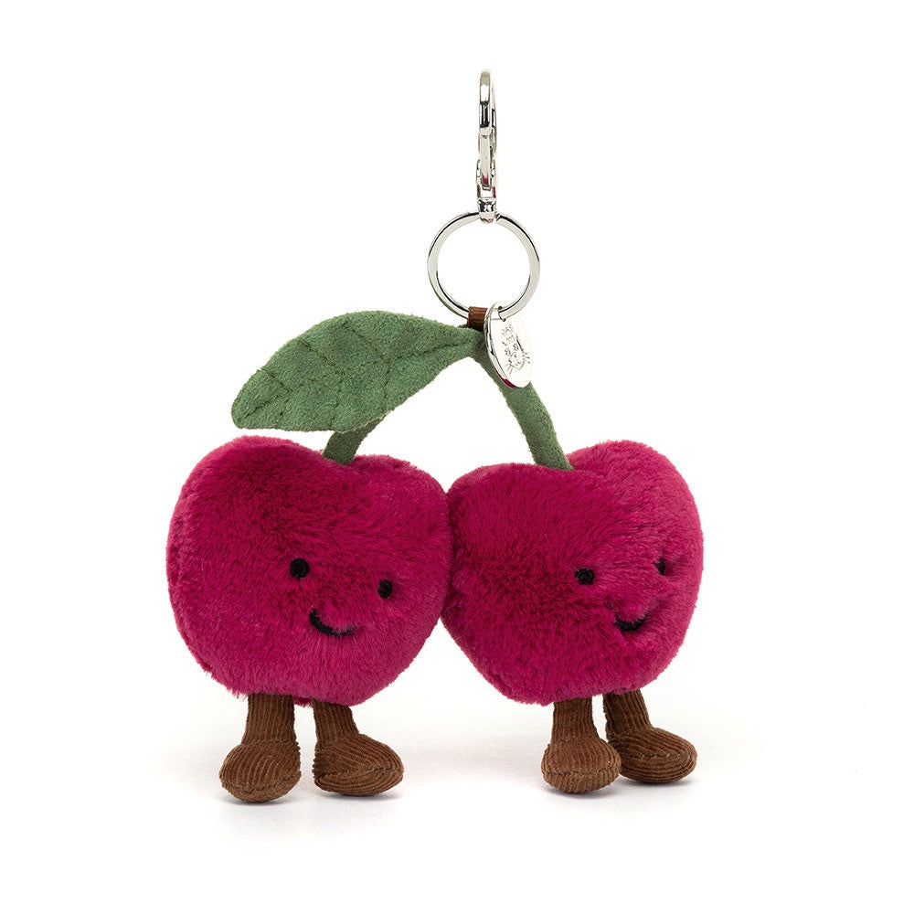 Jellycat Amueseables Cherries Bag Charm, Plush Toys, OCARE NZ