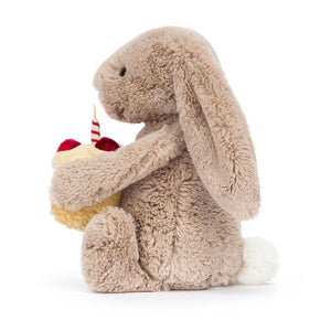 Jellycat Bashful Beige Bunny 'Birthday', Plush Toys, OCARE NZ