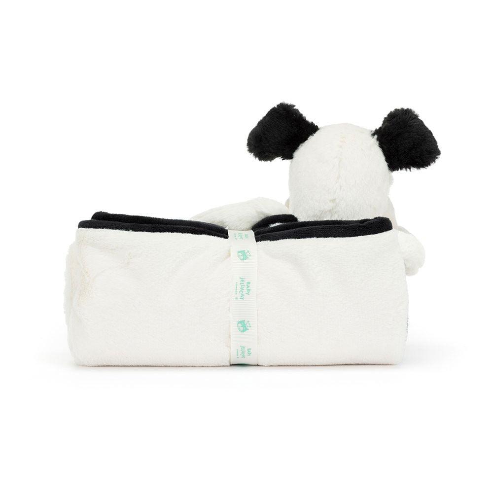 Jellycat Bashful Black & Cream Puppy Blankie, image 3