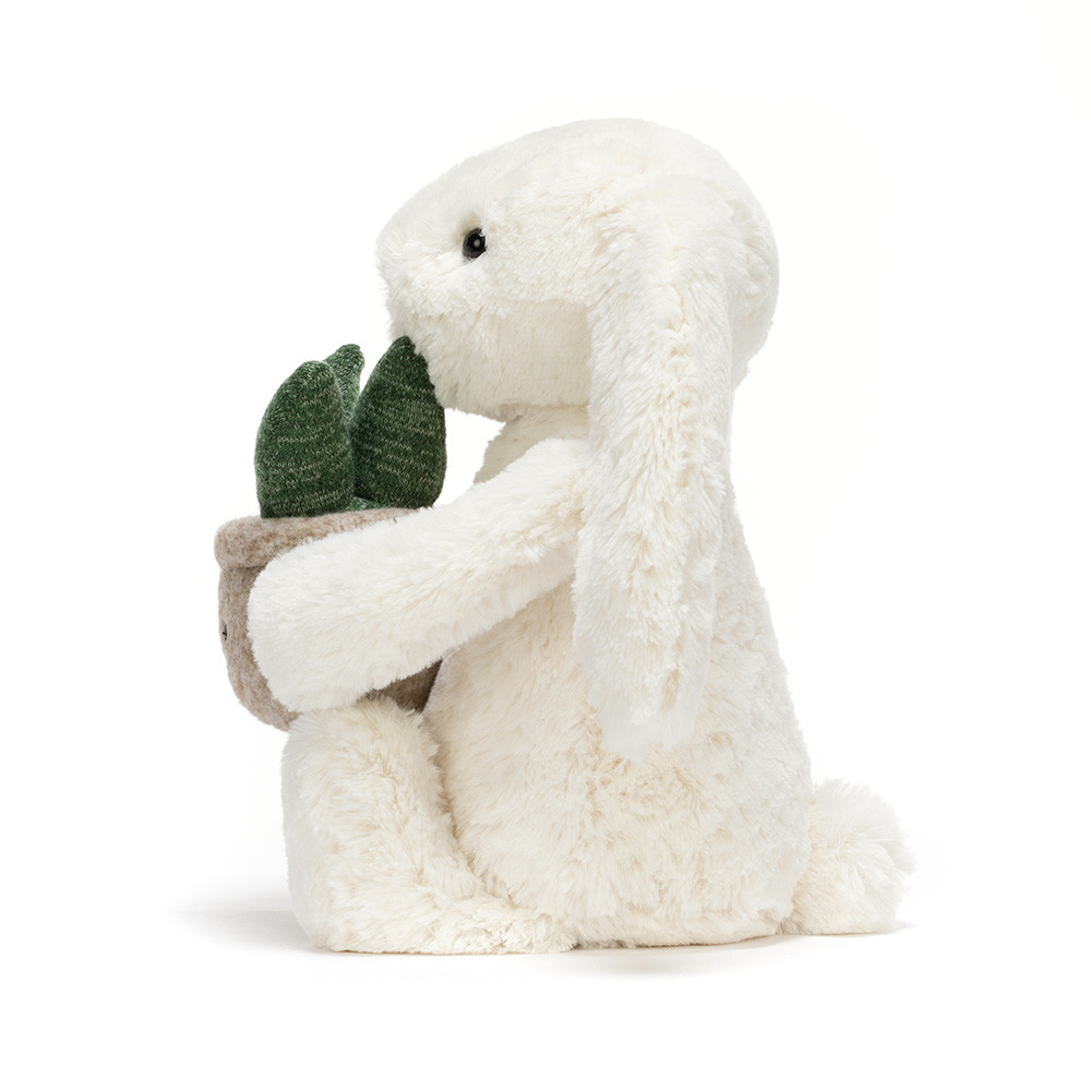 Jellycat Cream Bunny with Plant, image 2