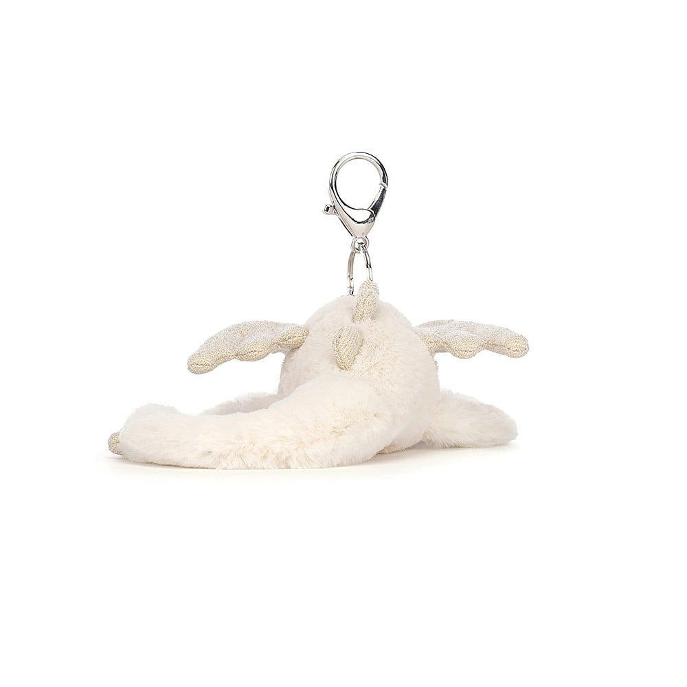 Jellycat Snow Dragon Bag Charm One Size - H12 X W22 CM