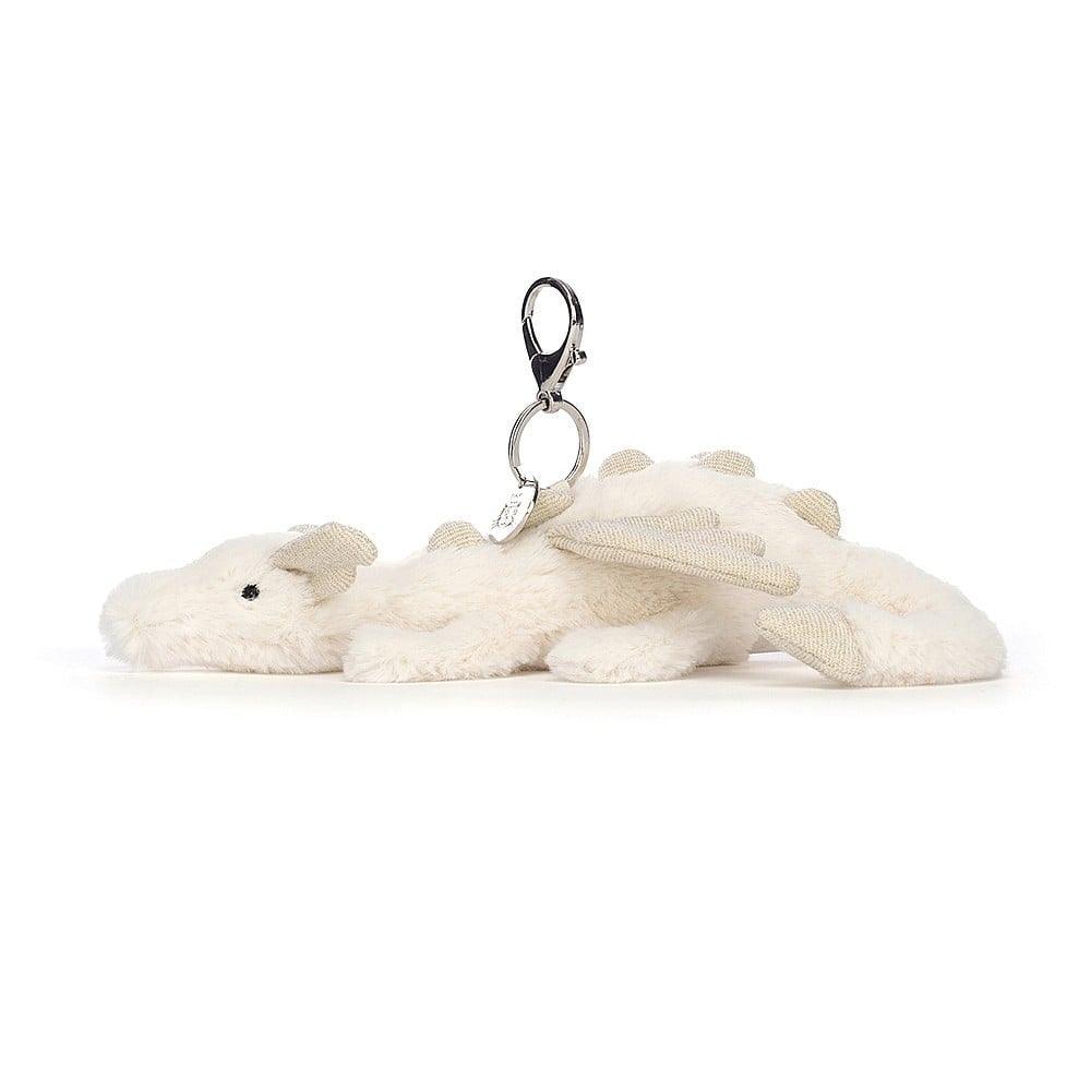 Jellycat Snow Dragon Bag Charm One Size - H12 X W22 CM, image 2