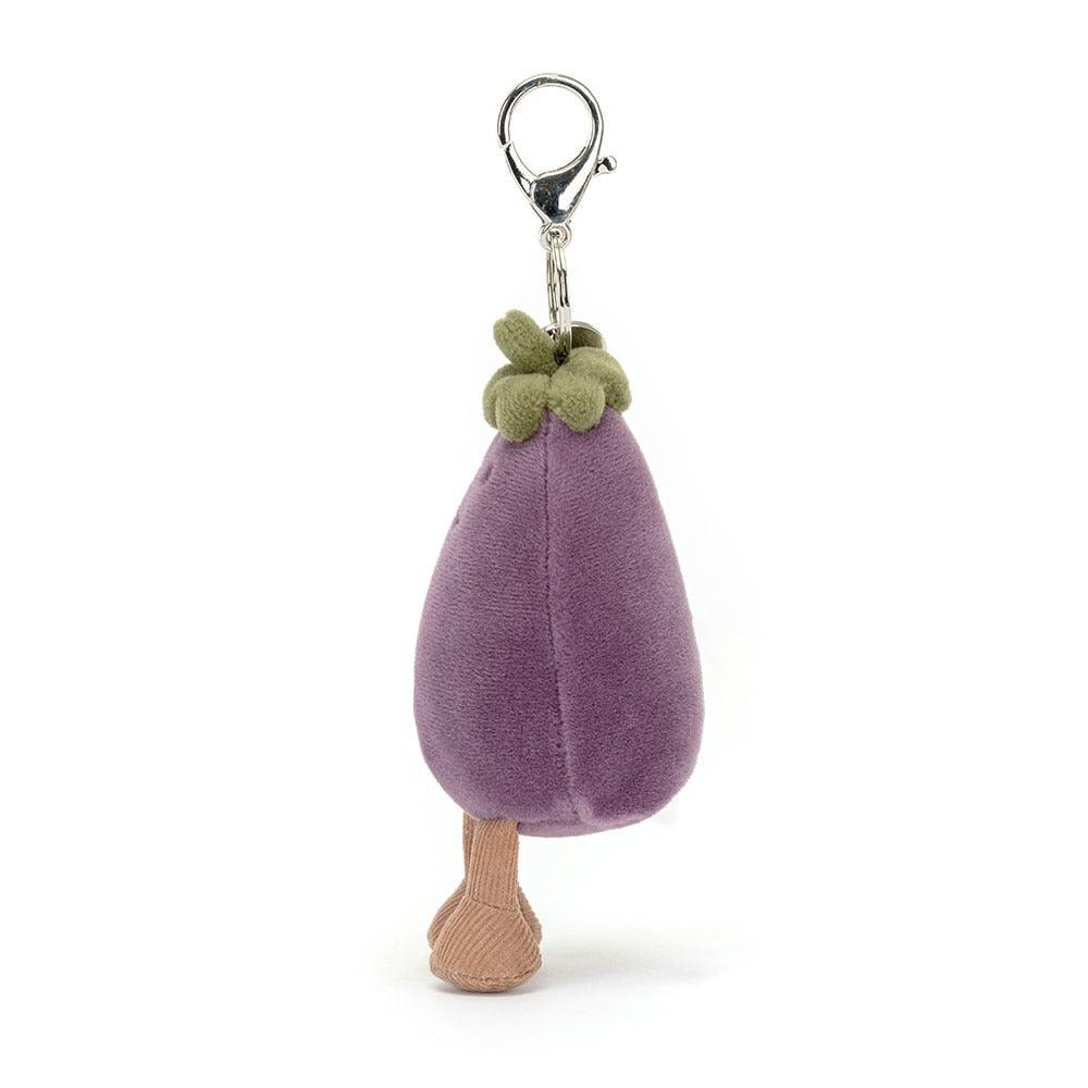 Jellycat Vivacious Aubergine Bag Charm, image 2