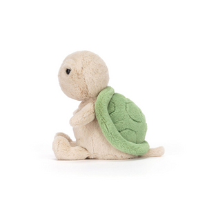 Jellycat Thimble Turtle plush toy, soft and cuddly with a gentle expression and playful personality.