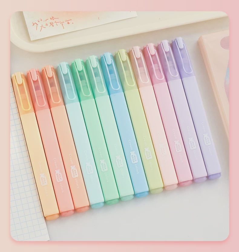 Joy.C Milk Brick Soft-Tip Pastel Highlighter
