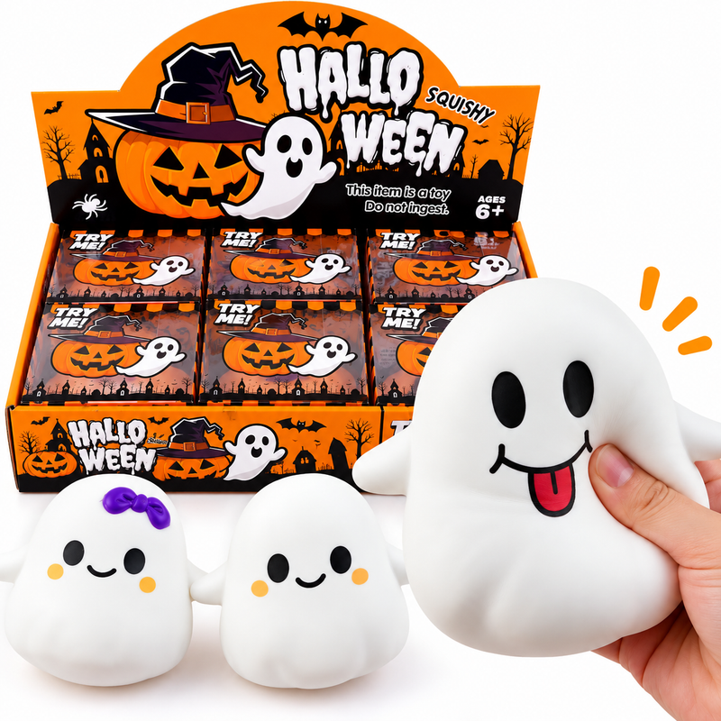 Jumbo Halloween Ghost Slow-Rise Squishy