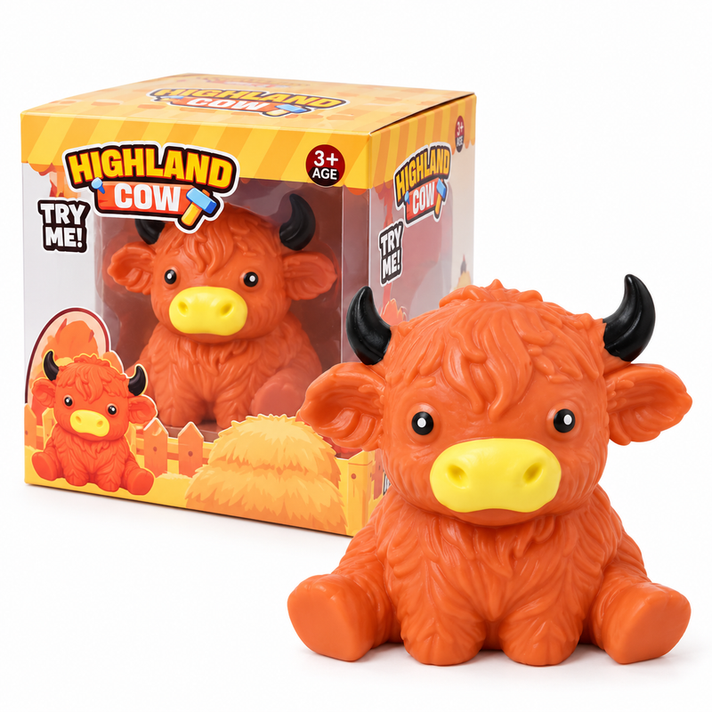Jumbo Highland Cow Slow-Rise Squishy