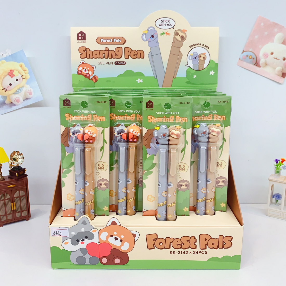KUKICuteCharacter0.5mmSharingGelPenSet 2Pack 1