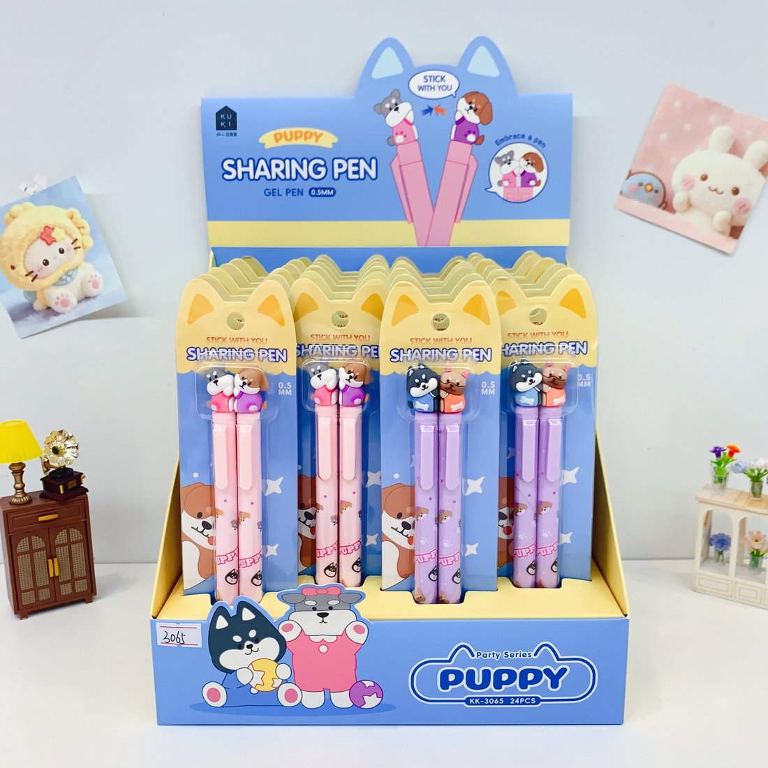KUKICuteCharacter0.5mmSharingGelPenSet 2Pack 3