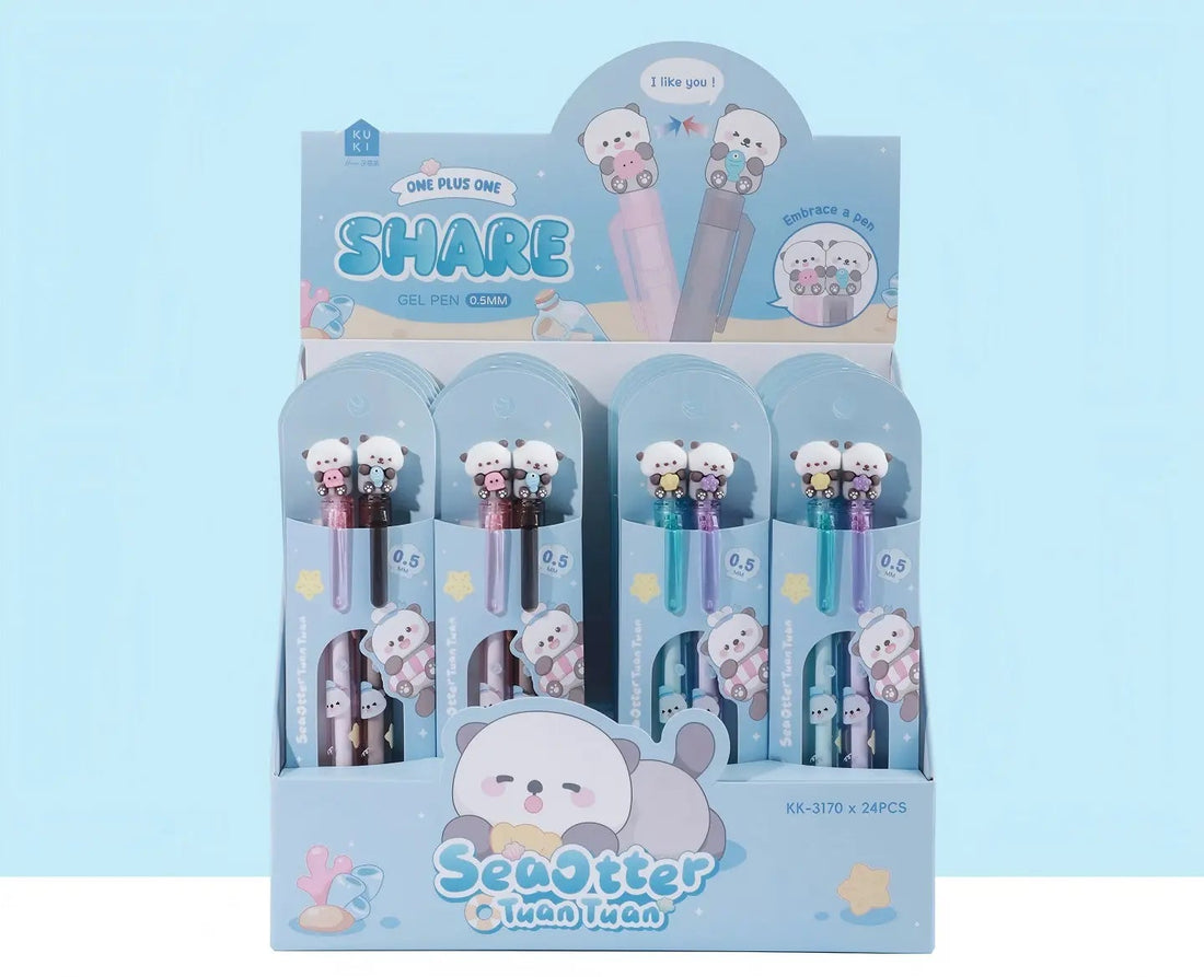 KUKI Cute Character 0.5mm Sharing Gel Pen Set - 2 Pack, image 19