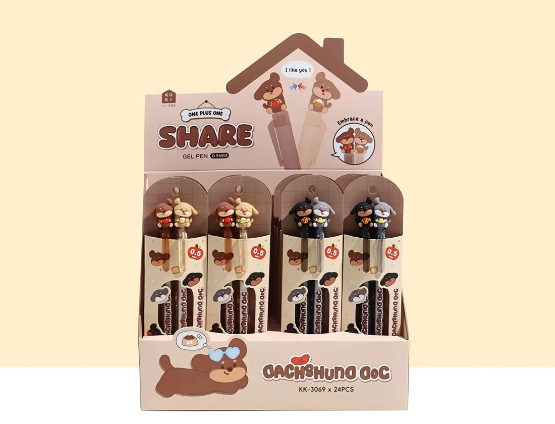 KUKI Cute Character 0.5mm Sharing Gel Pen Set - 2 Pack, image 20