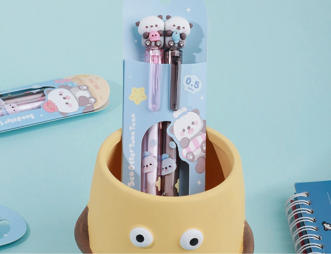 KUKI Cute Character 0.5mm Sharing Gel Pen Set - 2 Pack, image 15