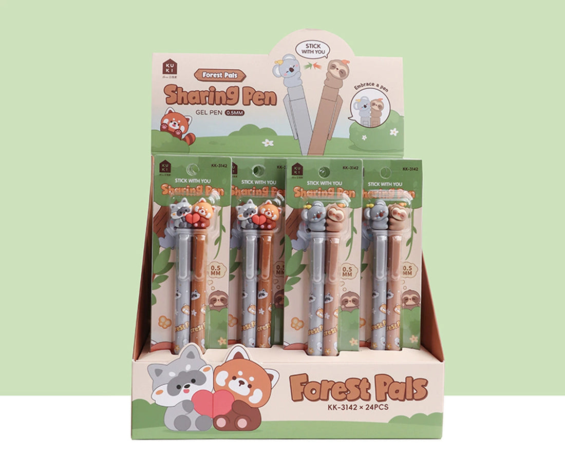 KUKICuteCharacter0.5mmSharingGelPenSet 2Pack 14