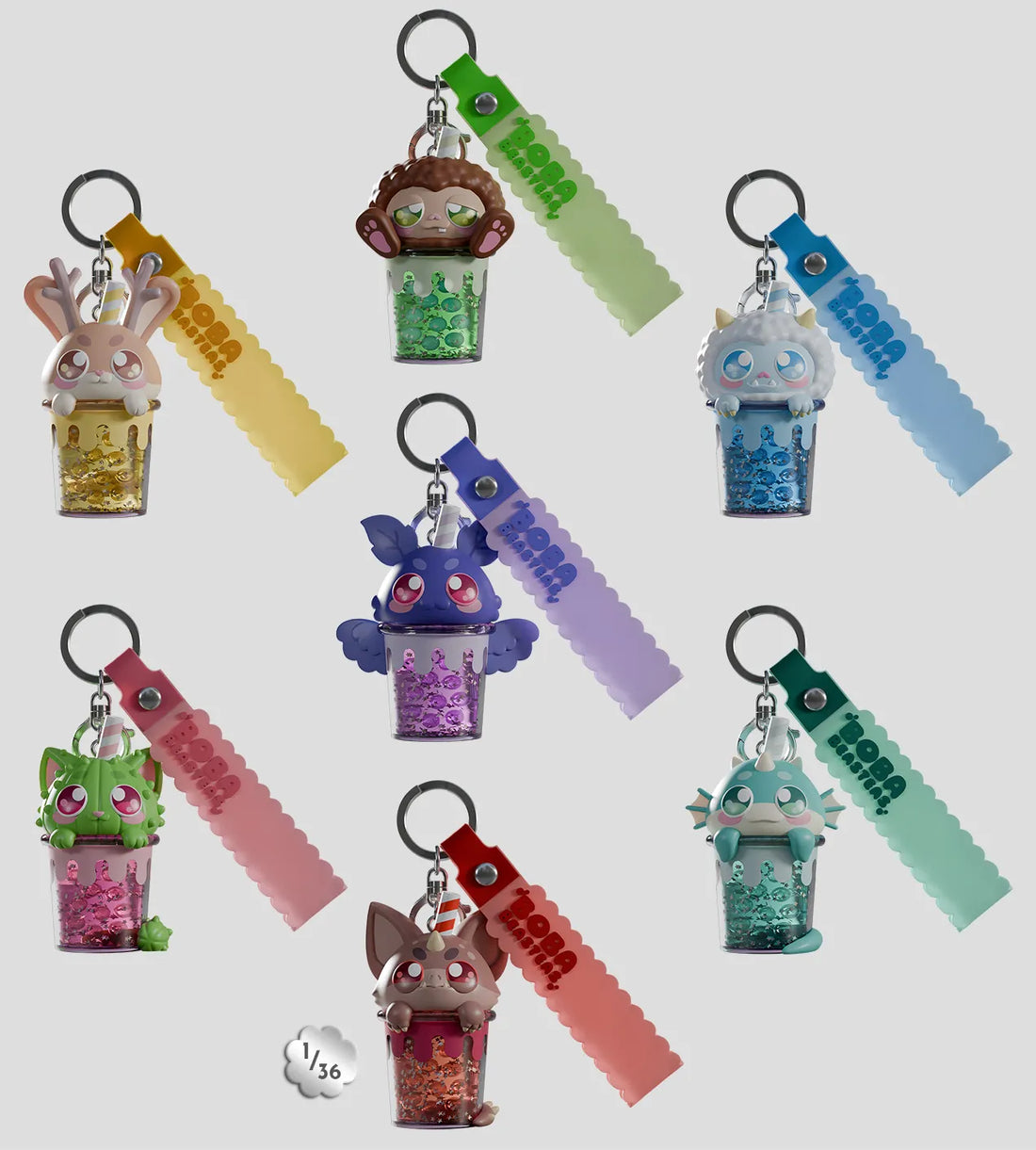 Kaleidos Creative Boba Beasteas Keychain Blind Box, image 4