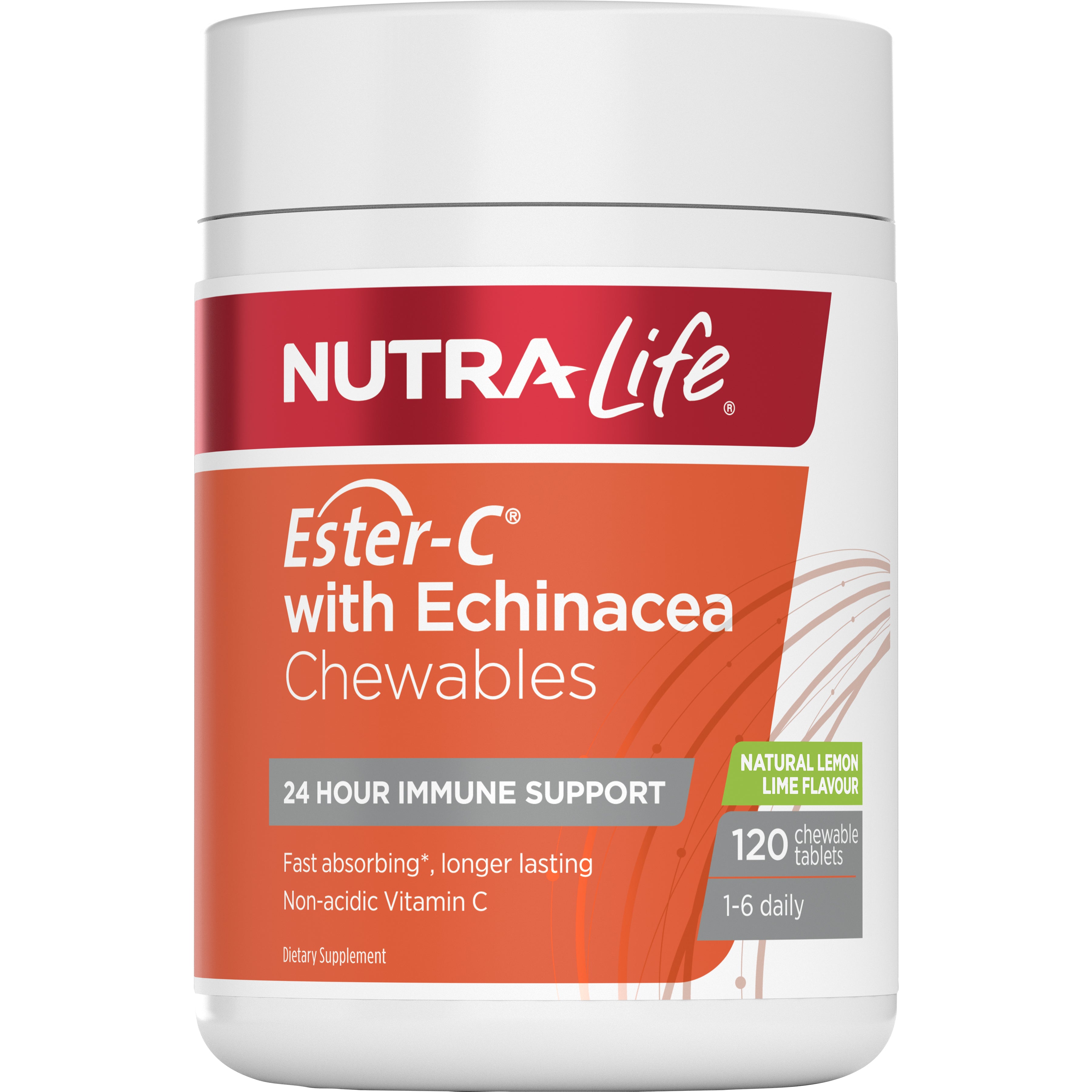 Nutra-Life Ester-C 500mg With Echinacea 120 Chewables Tablets