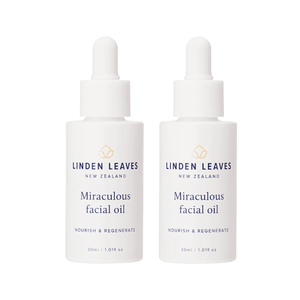 Linden Leaves Miraculous Facial Oil - (2 Pack) - Clearance - (EXP:08/2026) nourishing skincare products in bottles.