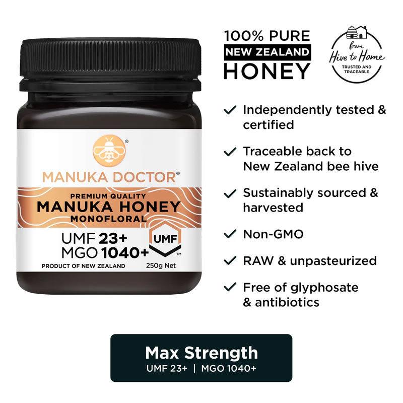 Manuka Doctor UMF 23+ Monofloral Manuka Honey 250g, image 2