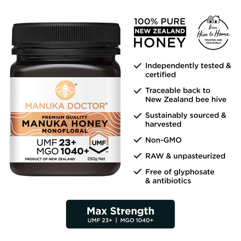 Manuka Doctor UMF 23+ Monofloral Manuka Honey 250g