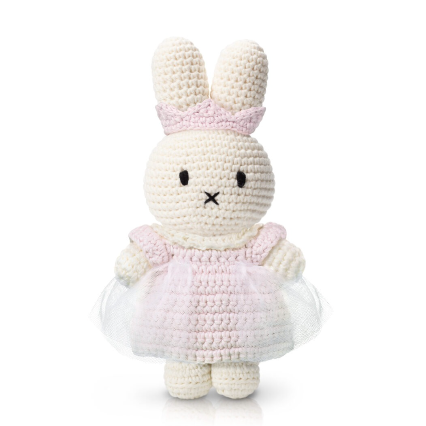 Miffy Handmade Plush Toy – Pastel Lilac Princess Outfit featuring a soft crochet design and elegant tutu.