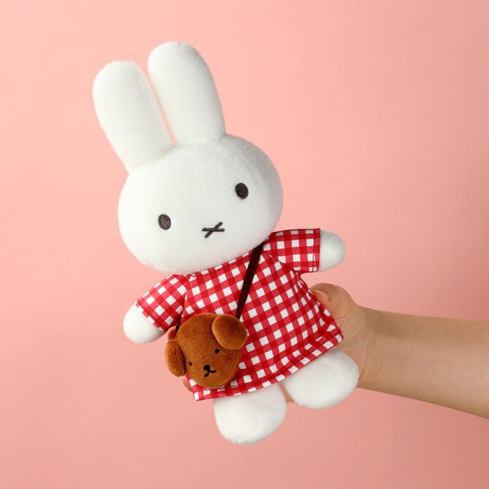 Miffy Checkered Dress with Snuffy Bag Plush Toy, image 4
