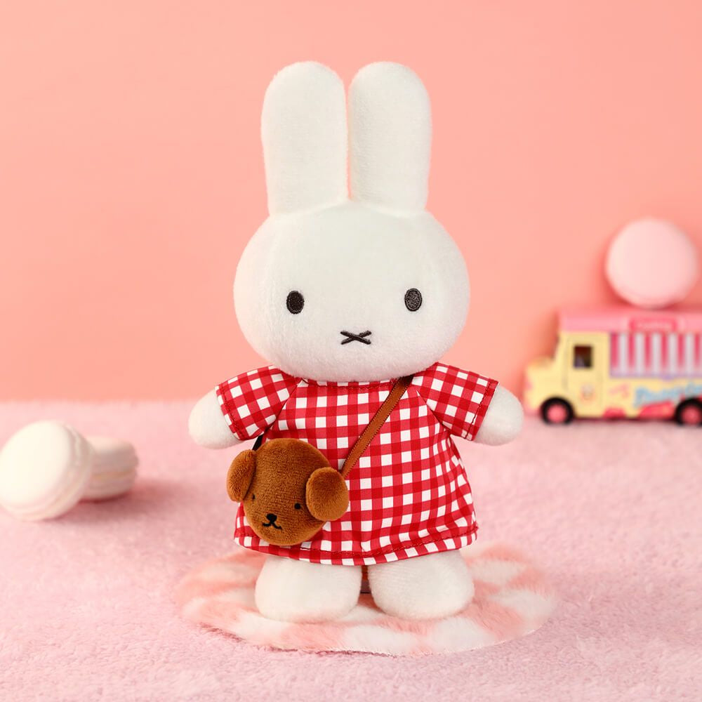 Miffy Checkered Dress with Snuffy Bag Plush Toy, image 5