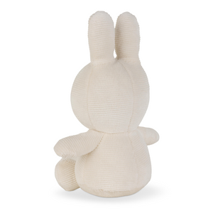 Miffy Four Leaf Clover Offwhite plush toy showcasing the back view with soft offwhite fabric.