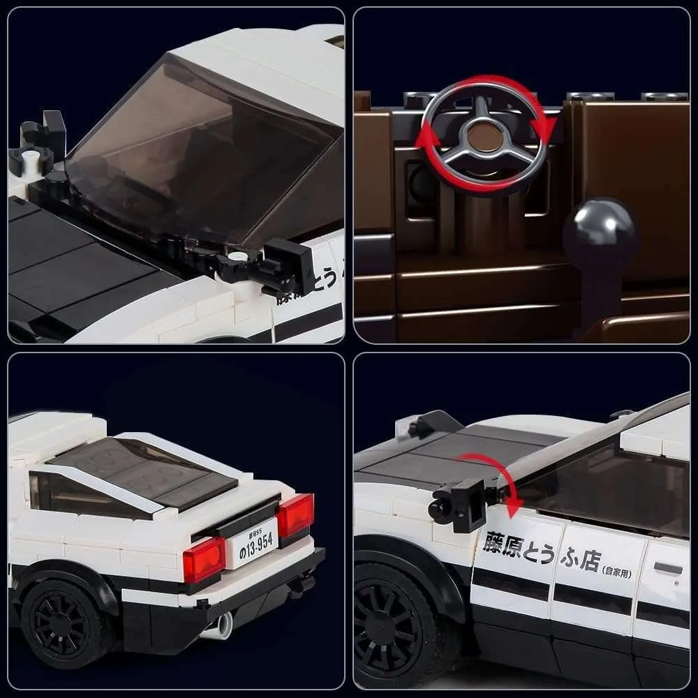 Mould King AE86 Mini Sports Car Building Set with Display Case - 418 Pieces - 27013, image 6