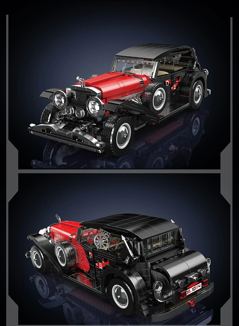 Mould King Duesenberg Classic Car Building Set - 1,292 Pieces - 10114, image 7