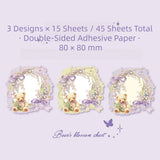 Mr.Paper Bear Flower Box Series Embossed Foil Sticky Memo Pad – 45 Sheets