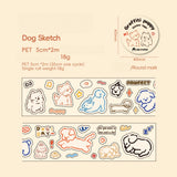 Mr Paper Cat & Dog Diary Series Sticker Tape