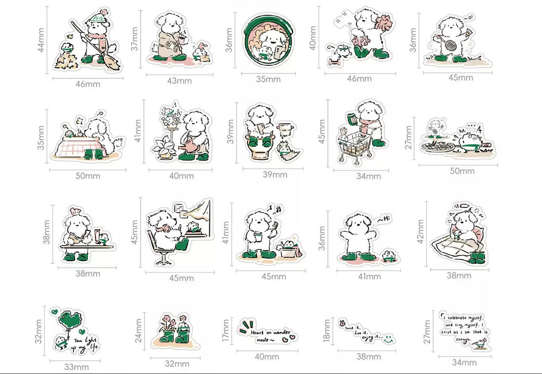 Mr. Paper Cats and Dogs Wearing Rain Boots Series Sticker Pack, image 7