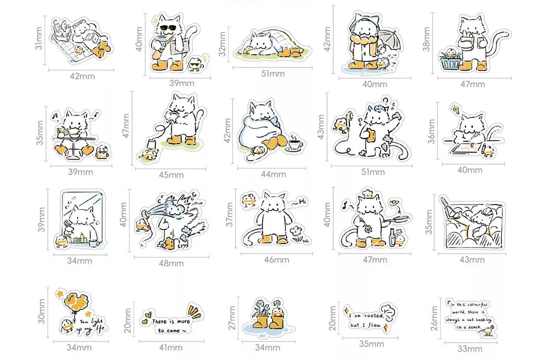 Mr. Paper Cats and Dogs Wearing Rain Boots Series Sticker Pack, image 8