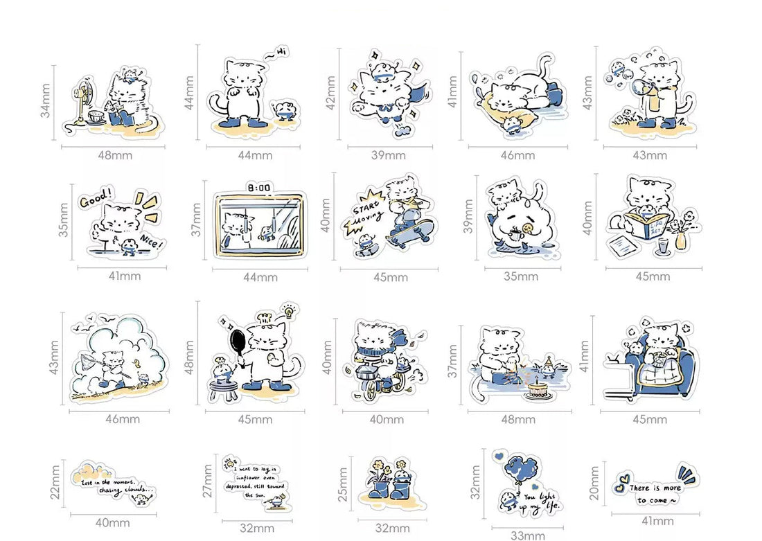 Mr. Paper Cats and Dogs Wearing Rain Boots Series Sticker Pack, image 6