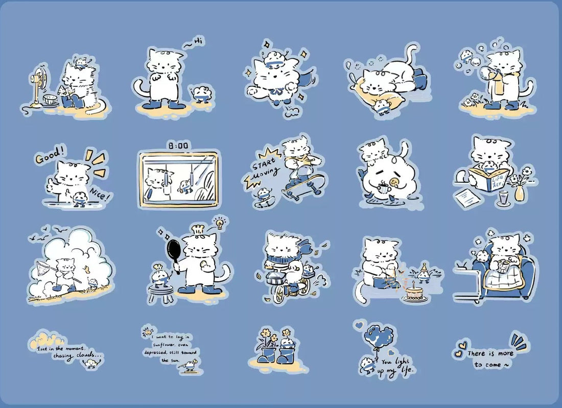 Mr. Paper Cats and Dogs Wearing Rain Boots Series Sticker Pack, image 2