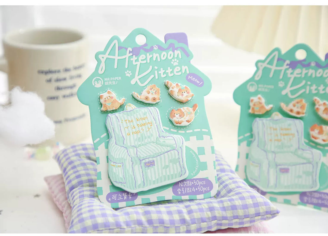 Mr Paper Sticky Notes Set – Fluffy Cat House Index Tabs & Memo Notes, image 13