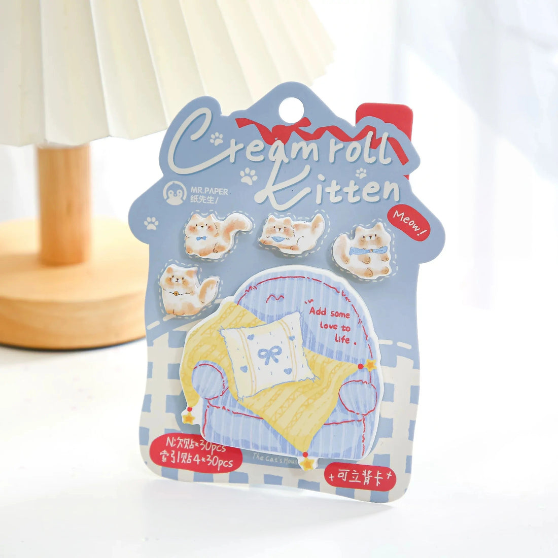 Mr Paper Sticky Notes Set – Fluffy Cat House Index Tabs & Memo Notes, image 6