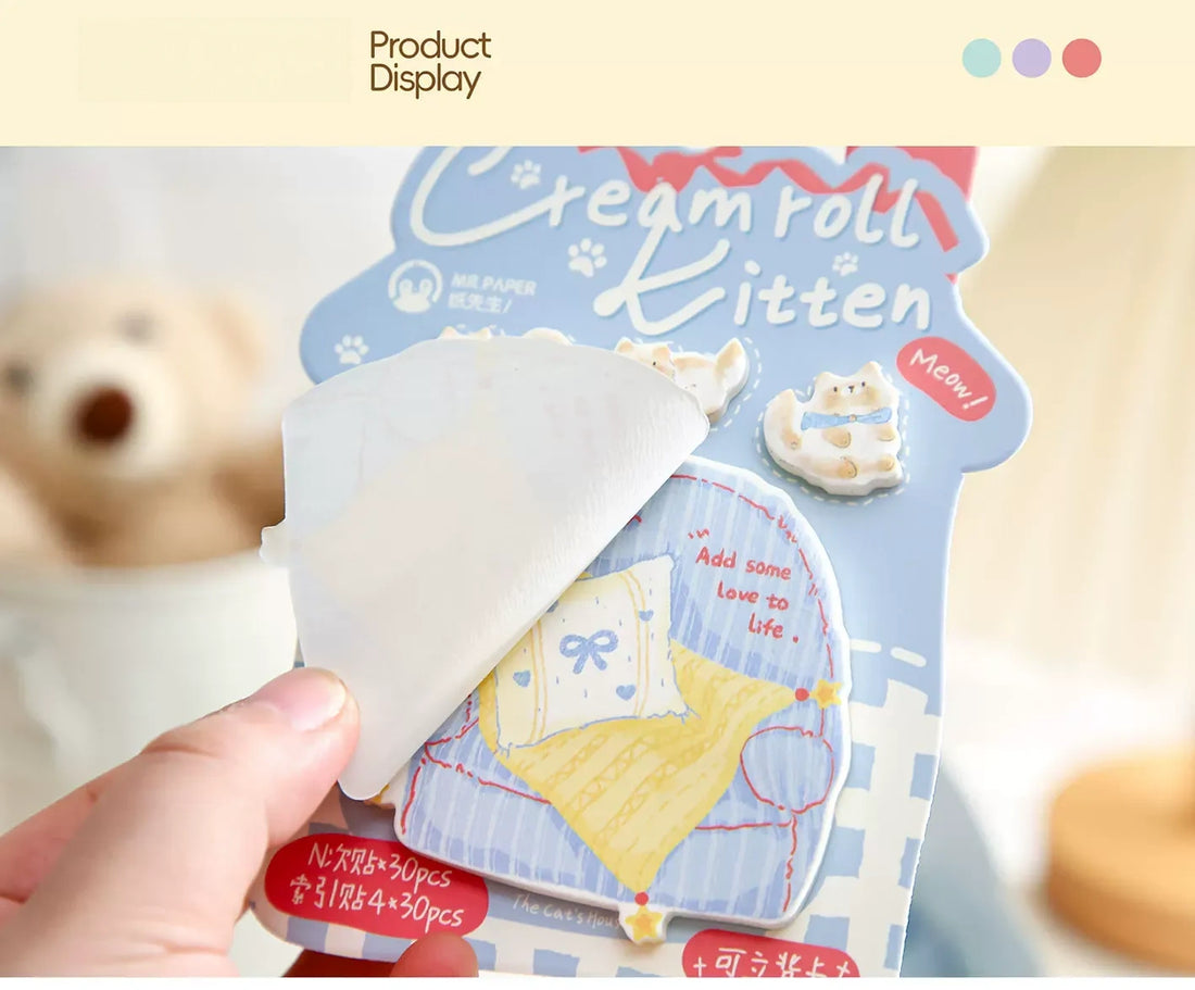 Mr Paper Sticky Notes Set – Fluffy Cat House Index Tabs & Memo Notes, image 11